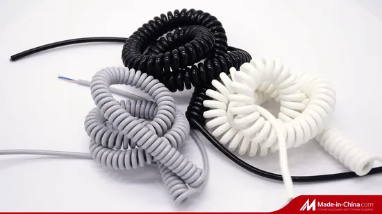PVC TPU Coiled Wire Sensor Auto Instrument Cable Spiral Coiled Cable