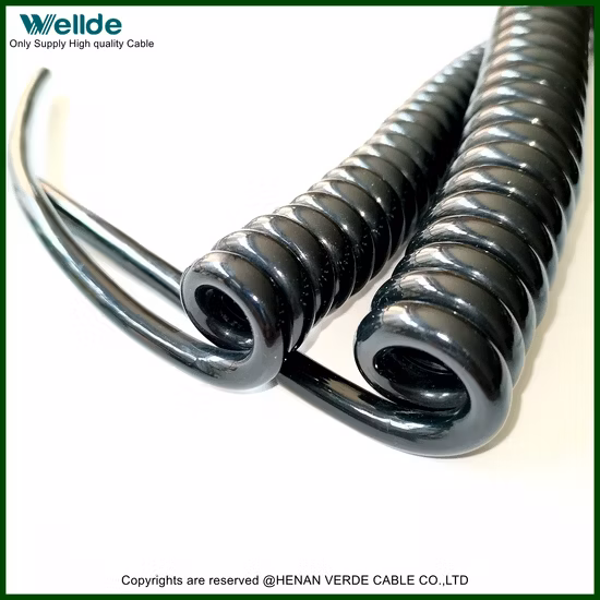 PVC TPU Coiled Wire Sensor Auto Instrument Cable Spiral Coiled Cable